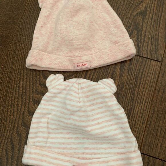 Baby Gap First Favorite Pink Stripe Bear Hat i - Picture 2 of 2